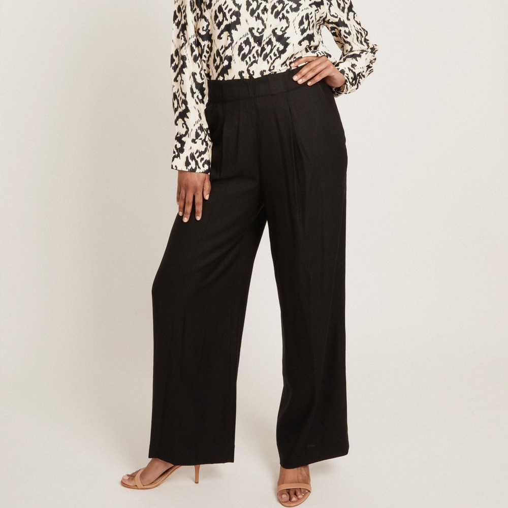 Zara Classic Black Wide-Leg Pants